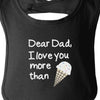 Dear Dad Icecream Cute Black Baby Bib